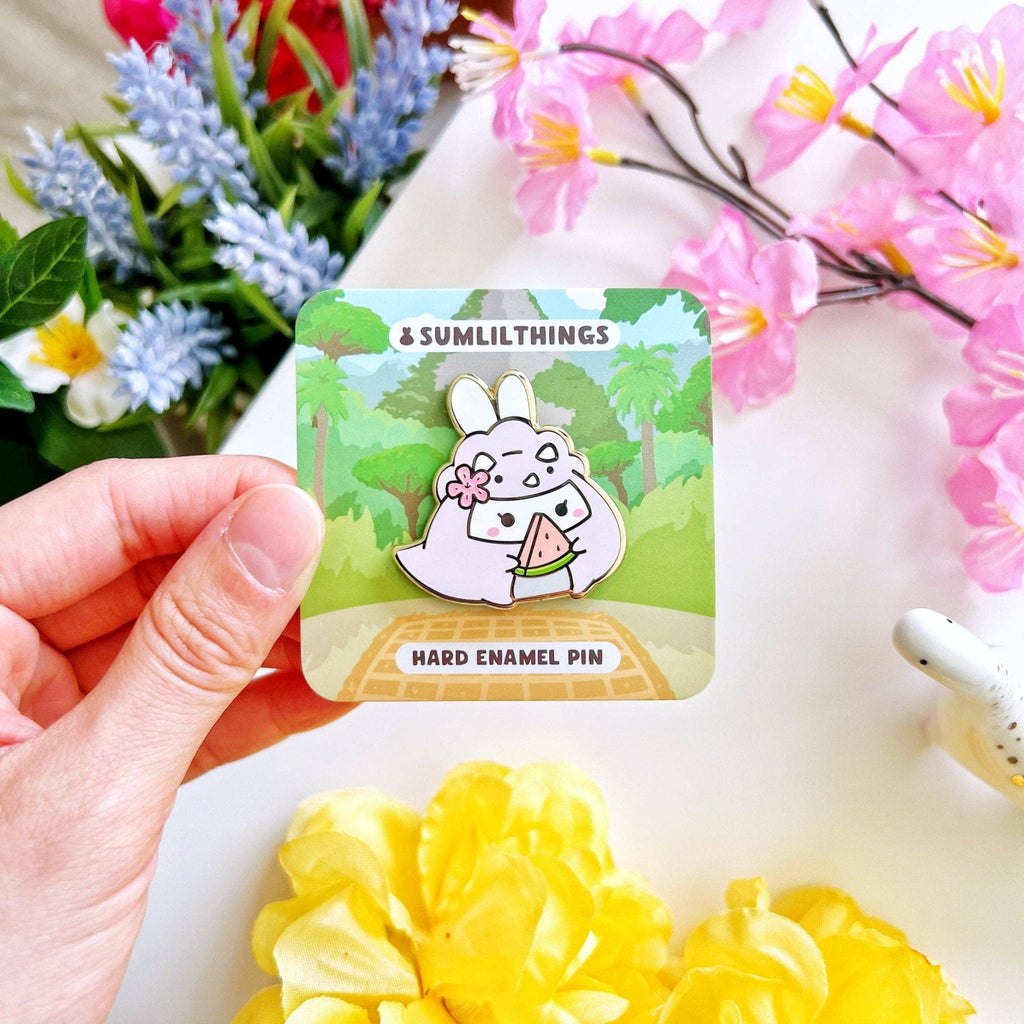 Enamel Pin - Lil' Triceratops Bunny - Art Haus and Co