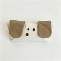 Dog Ear Canvas Zipper Pencil Pouch
