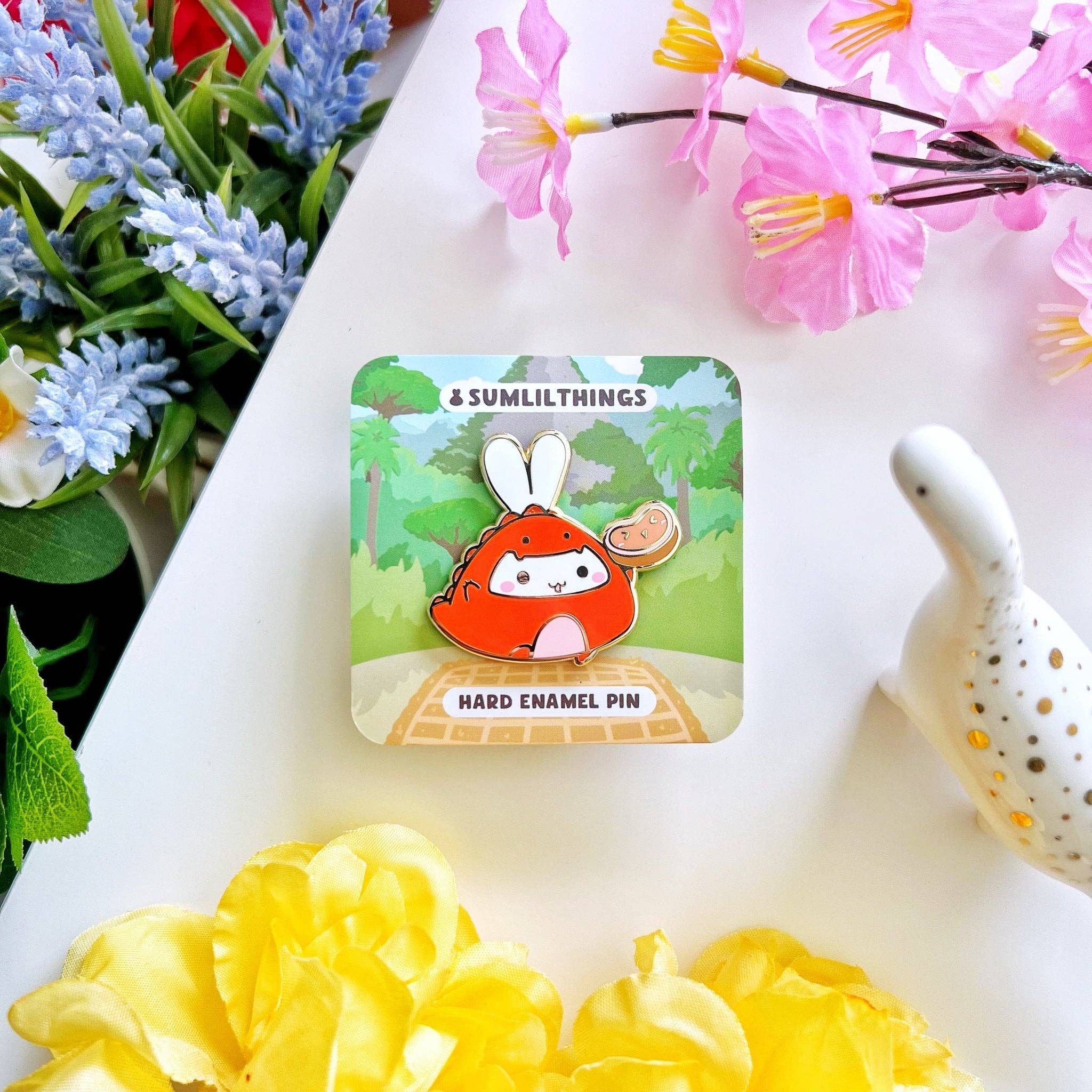 Enamel Pin - Lil' T - Rex Bunny - Art Haus and Co
